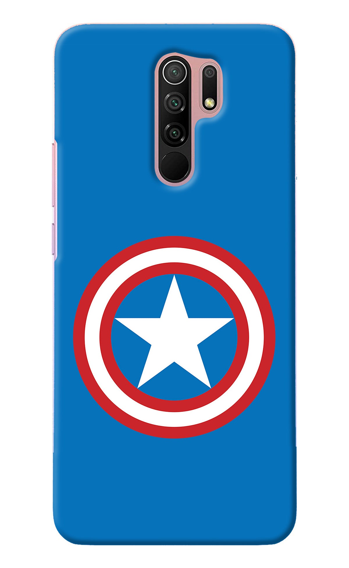 Captain America Logo Redmi 9 Prime/Poco M2/M2 reloaded Back Cover