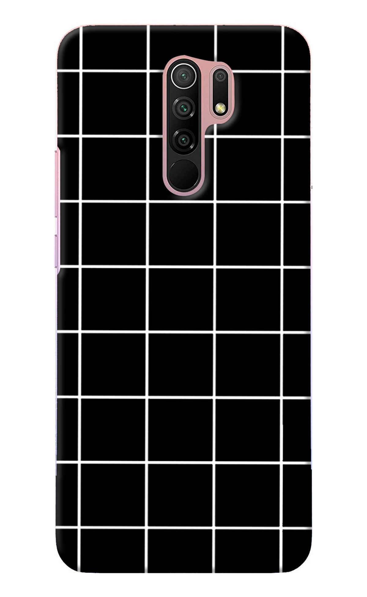 White Grid Redmi 9 Prime/Poco M2/M2 reloaded Back Cover