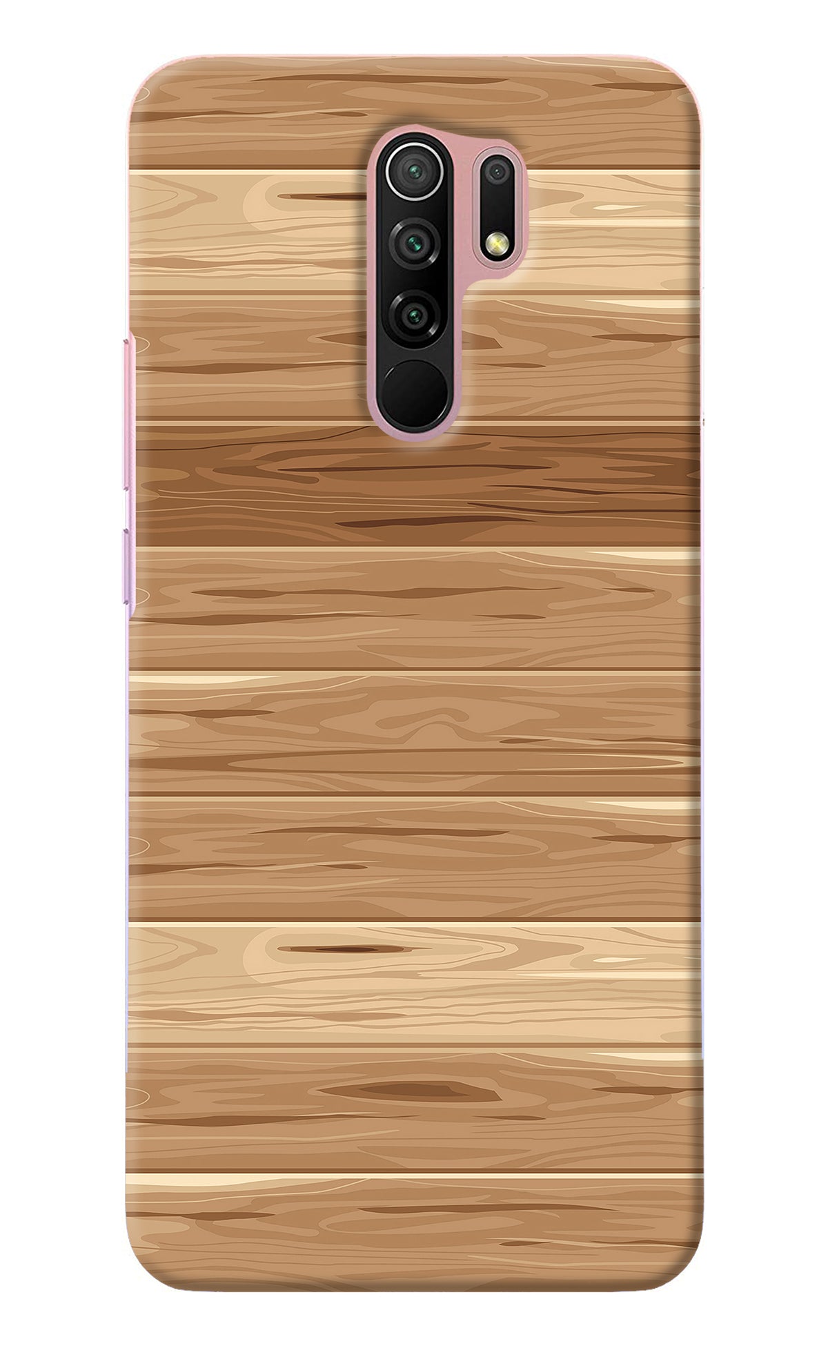 Wooden Vector Redmi 9 Prime/Poco M2/M2 reloaded Back Cover