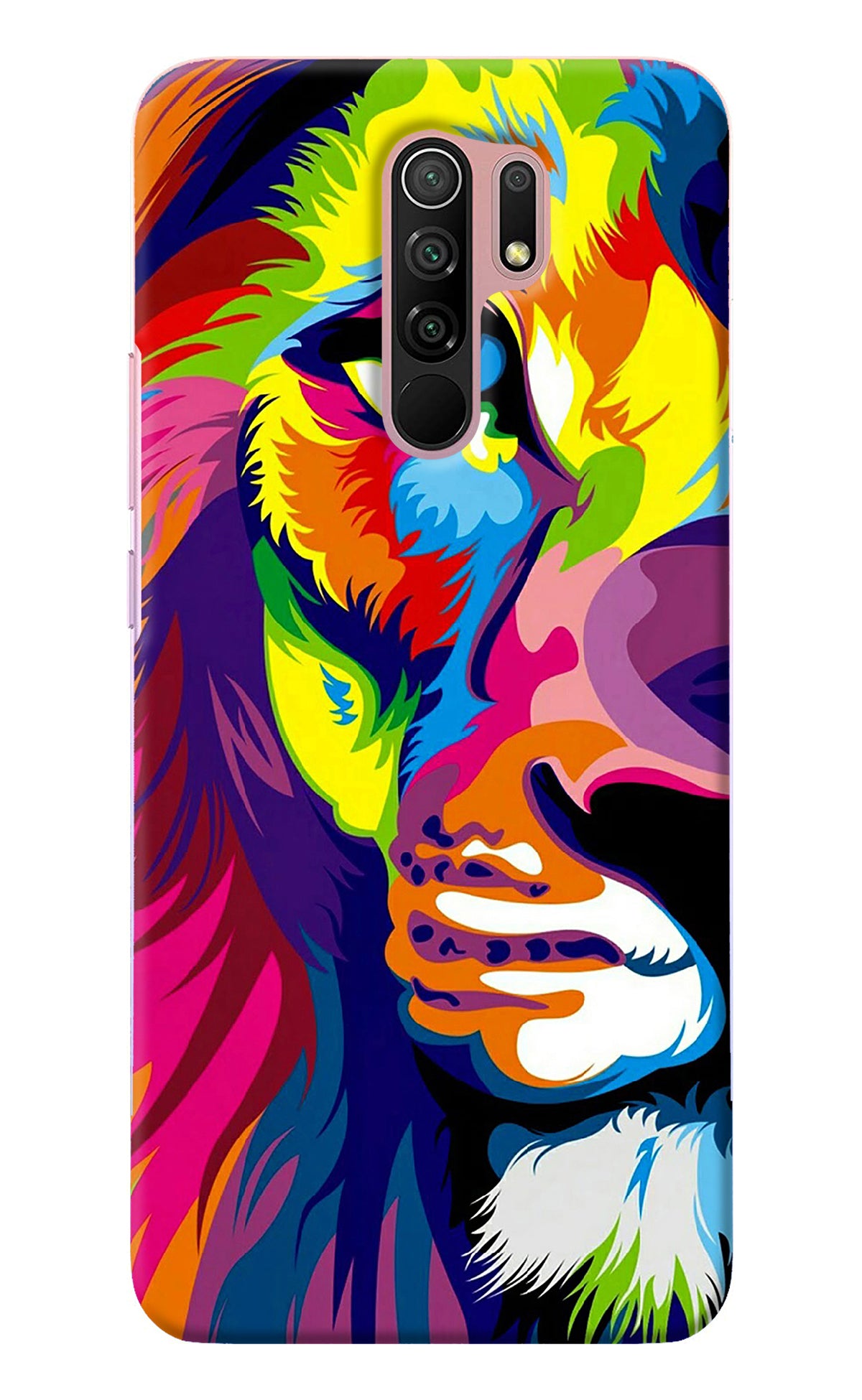 Lion Half Face Redmi 9 Prime/Poco M2/M2 reloaded Back Cover