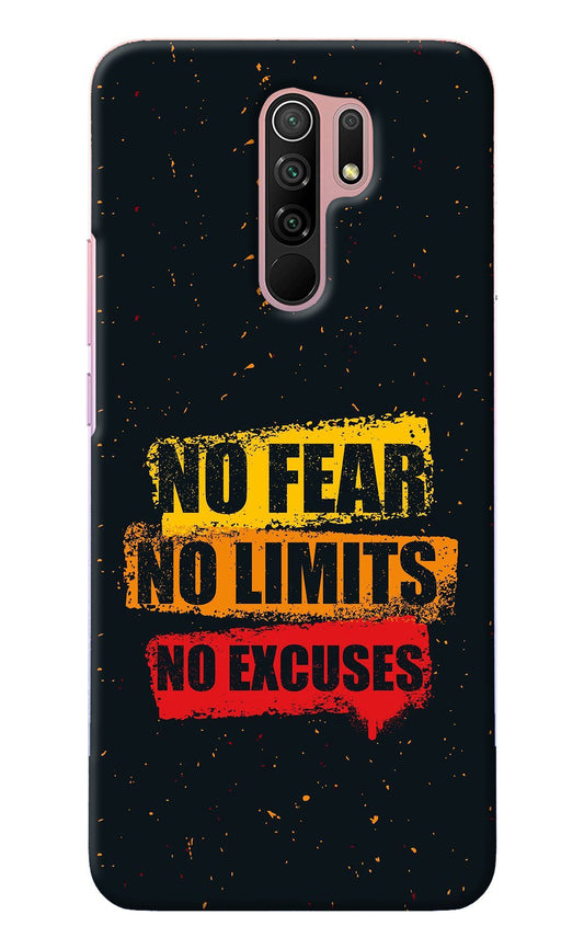 No Fear No Limits No Excuse Redmi 9 Prime/Poco M2/M2 reloaded Back Cover