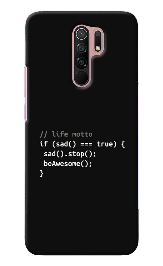 Life Motto Code Redmi 9 Prime/Poco M2/M2 reloaded Back Cover