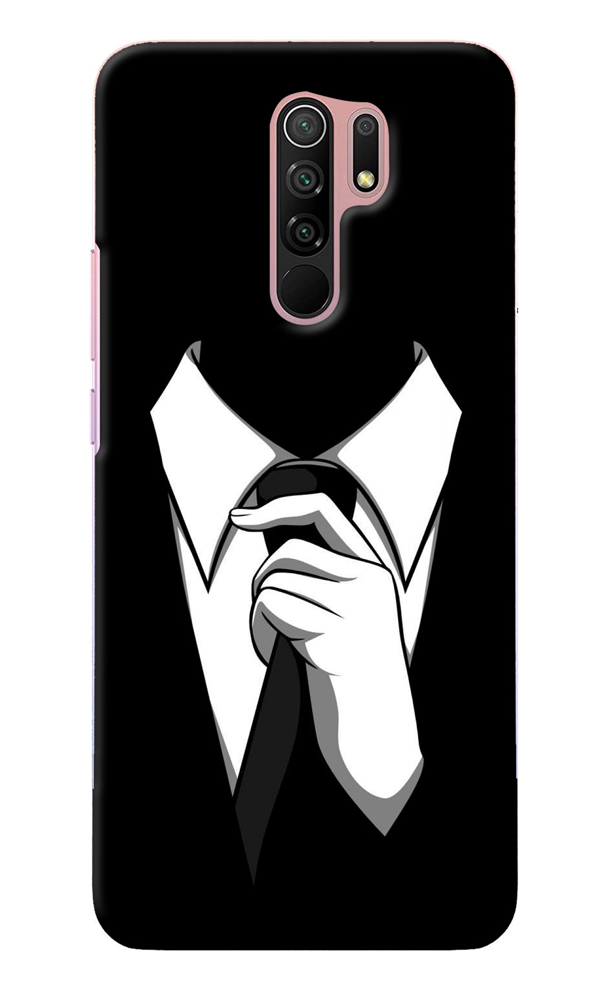 Black Tie Redmi 9 Prime/Poco M2/M2 reloaded Back Cover