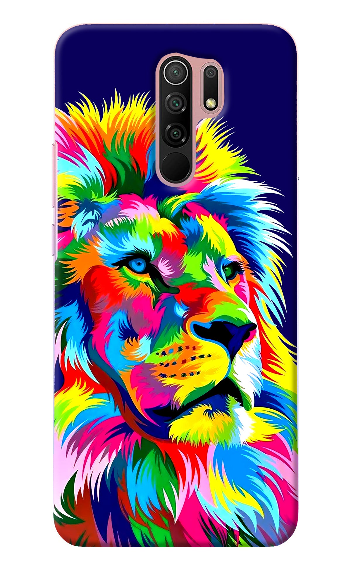 Vector Art Lion Redmi 9 Prime/Poco M2/M2 reloaded Back Cover