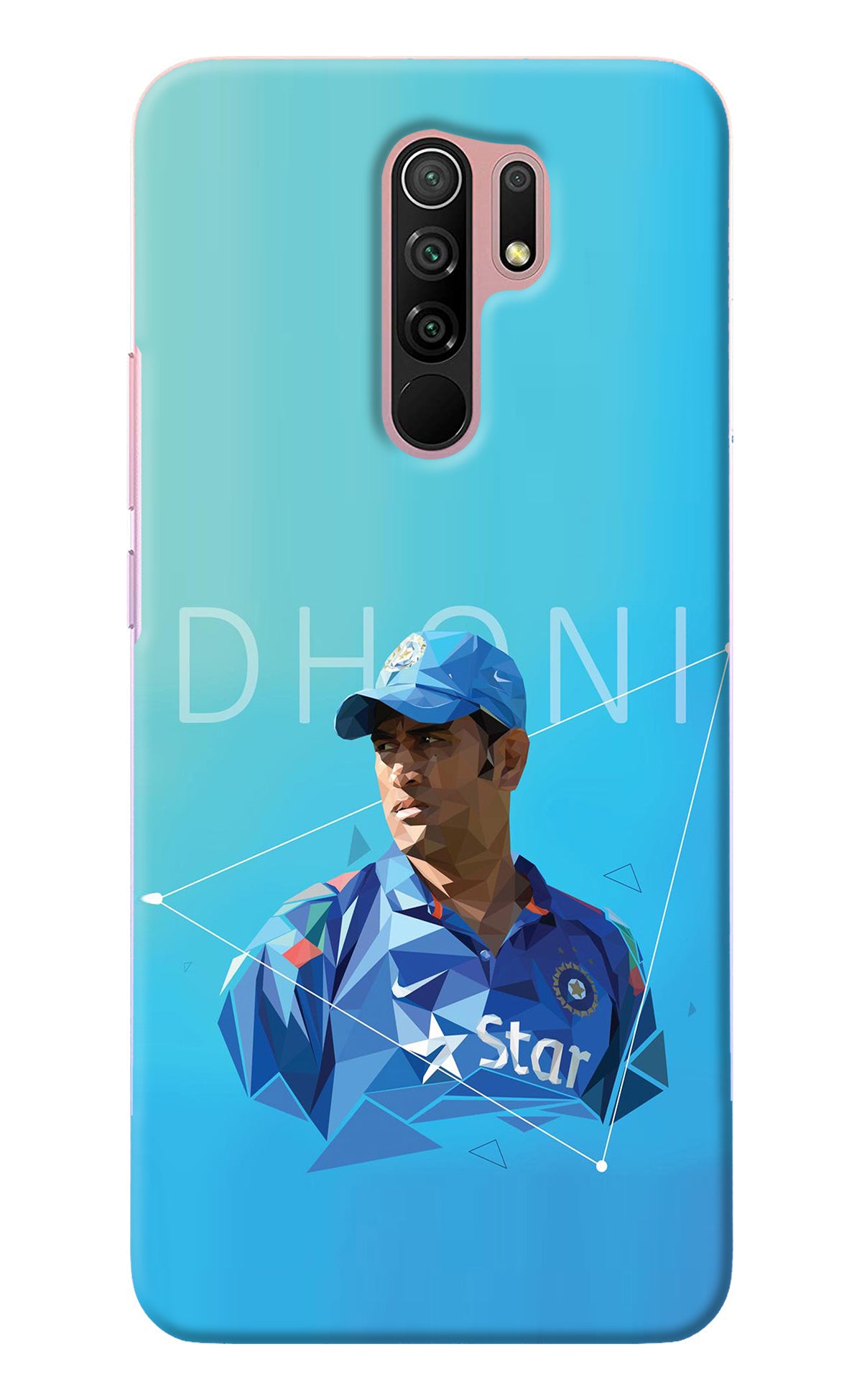 Dhoni Artwork Redmi 9 Prime/Poco M2/M2 reloaded Back Cover