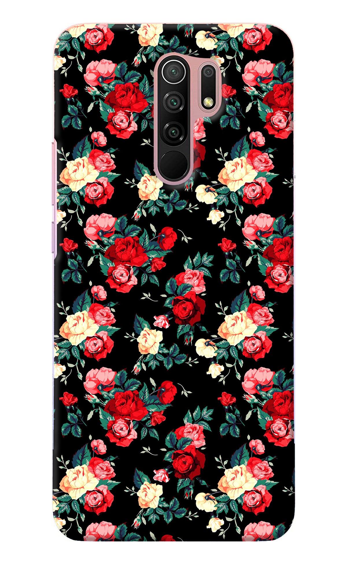 Rose Pattern Redmi 9 Prime/Poco M2/M2 reloaded Back Cover