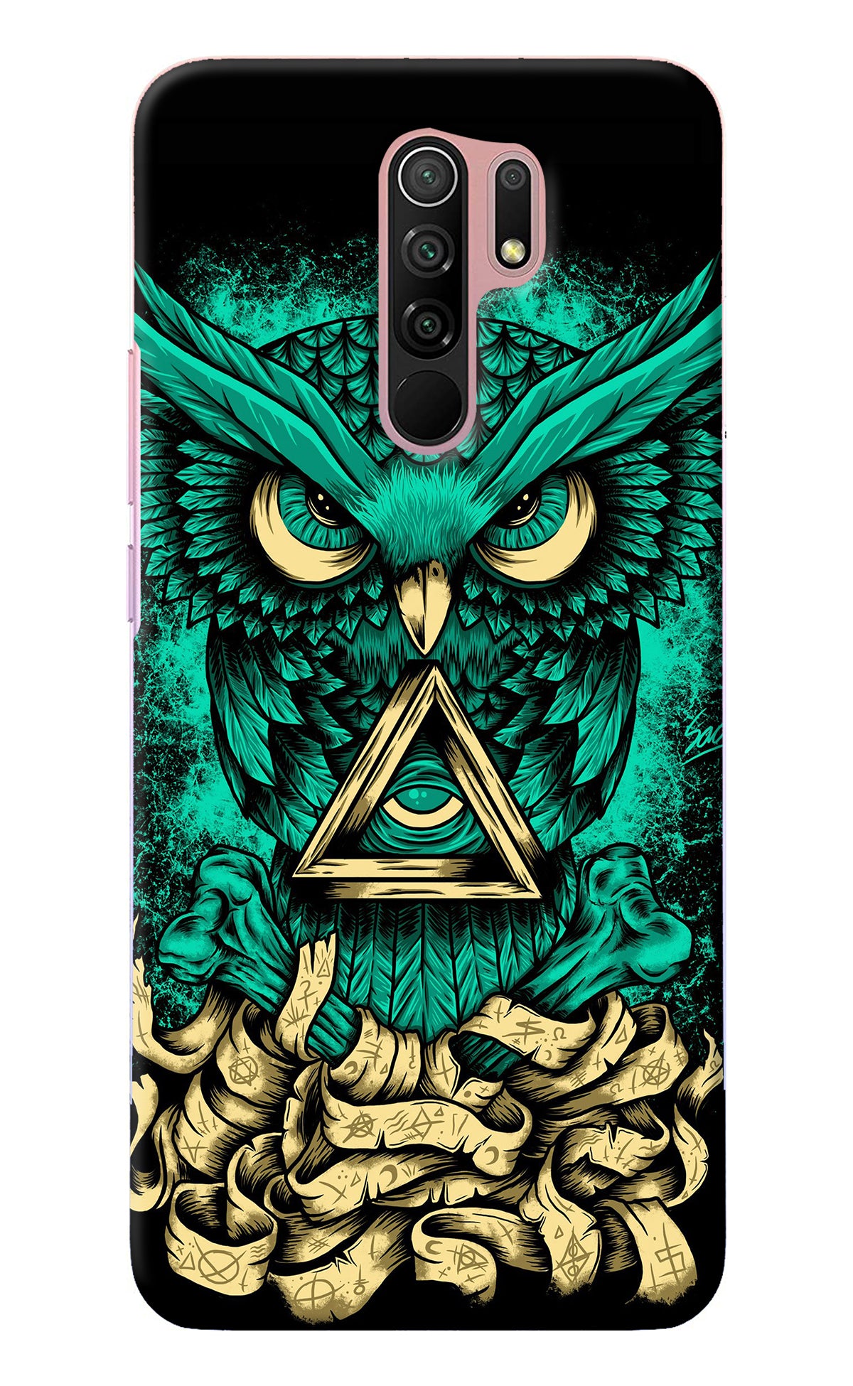 Green Owl Redmi 9 Prime/Poco M2/M2 reloaded Back Cover