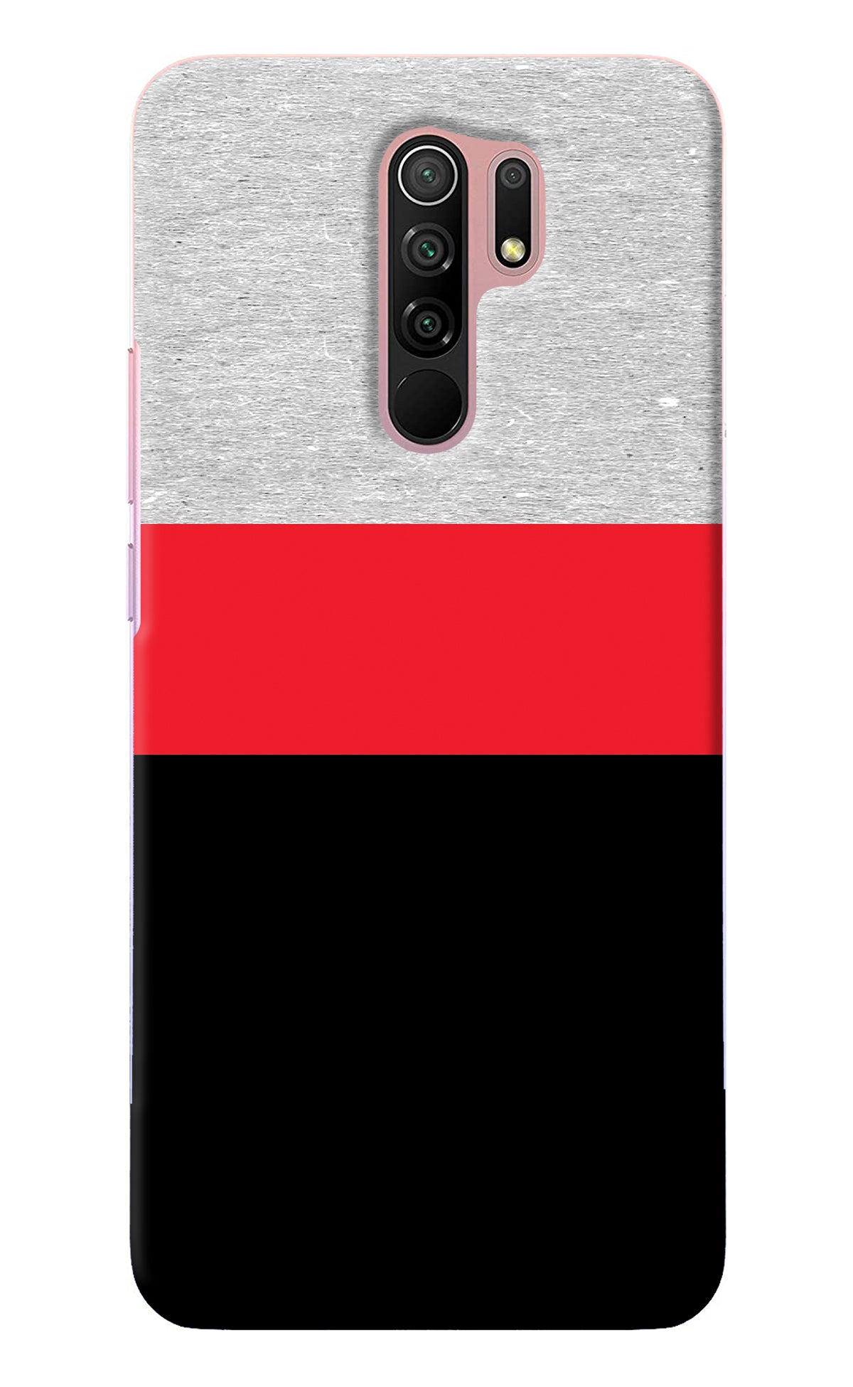 Tri Color Pattern Redmi 9 Prime/Poco M2/M2 reloaded Back Cover