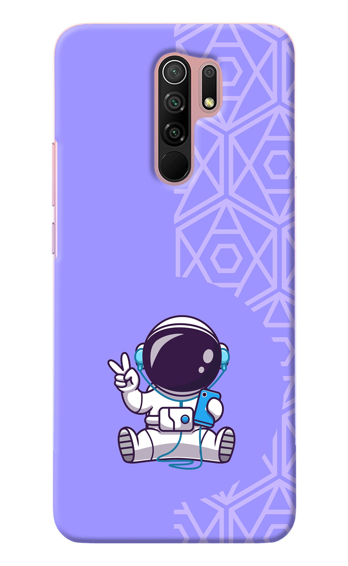 Cute Astronaut Chilling Redmi 9 Prime/Poco M2/M2 reloaded Back Cover