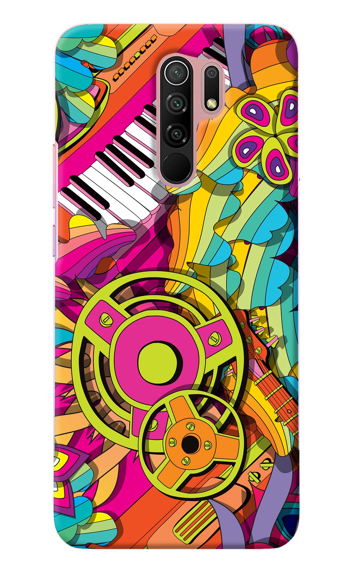 Music Doodle Redmi 9 Prime/Poco M2/M2 reloaded Back Cover