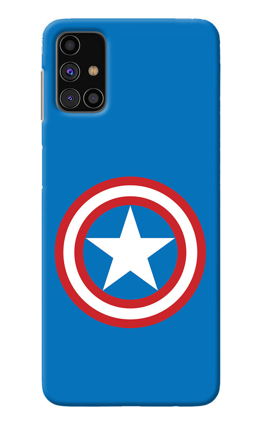 Captain America Logo Samsung M31s Back Cover