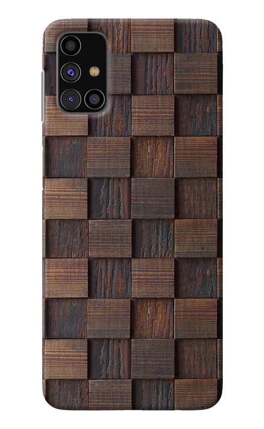Wooden Cube Design Samsung M31s Back Cover