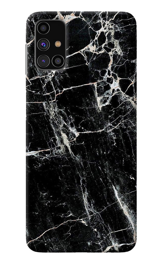 Black Marble Texture Samsung M31s Back Cover