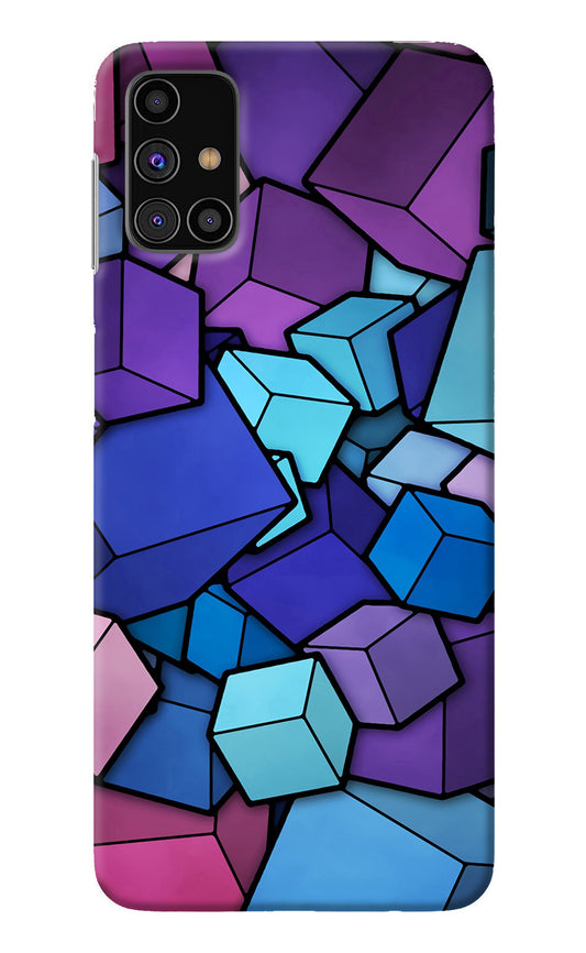 Cubic Abstract Samsung M31s Back Cover