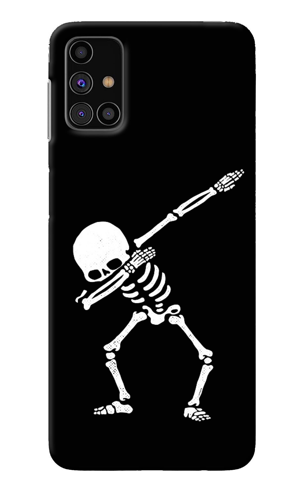 Dabbing Skeleton Art Samsung M31s Back Cover