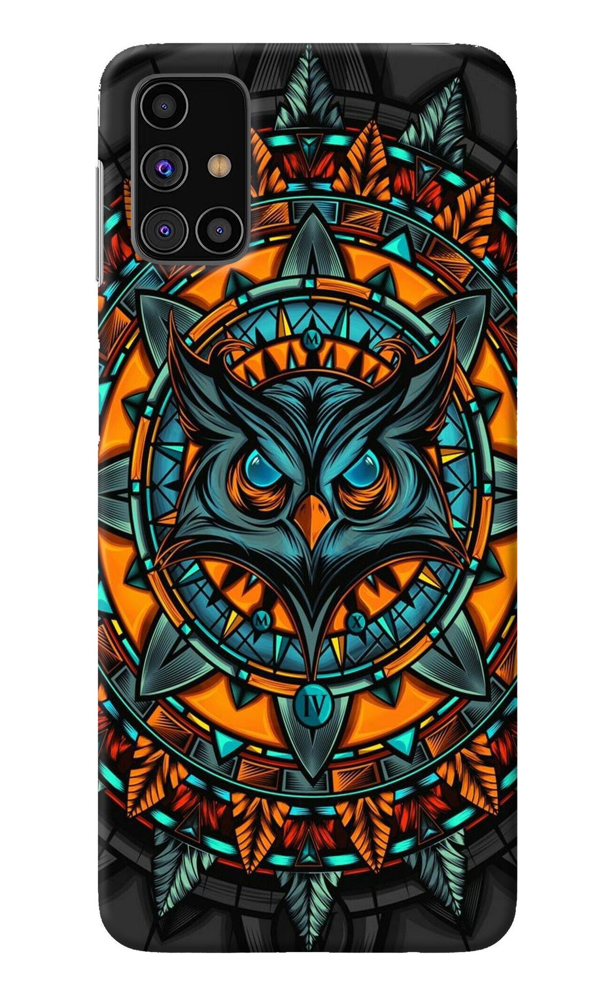 Angry Owl Art Samsung M31s Back Cover