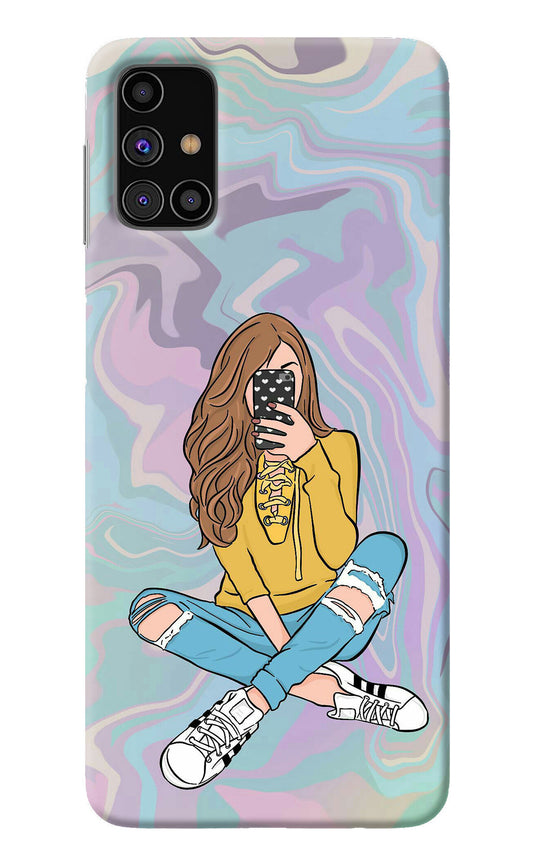 Selfie Girl Samsung M31s Back Cover