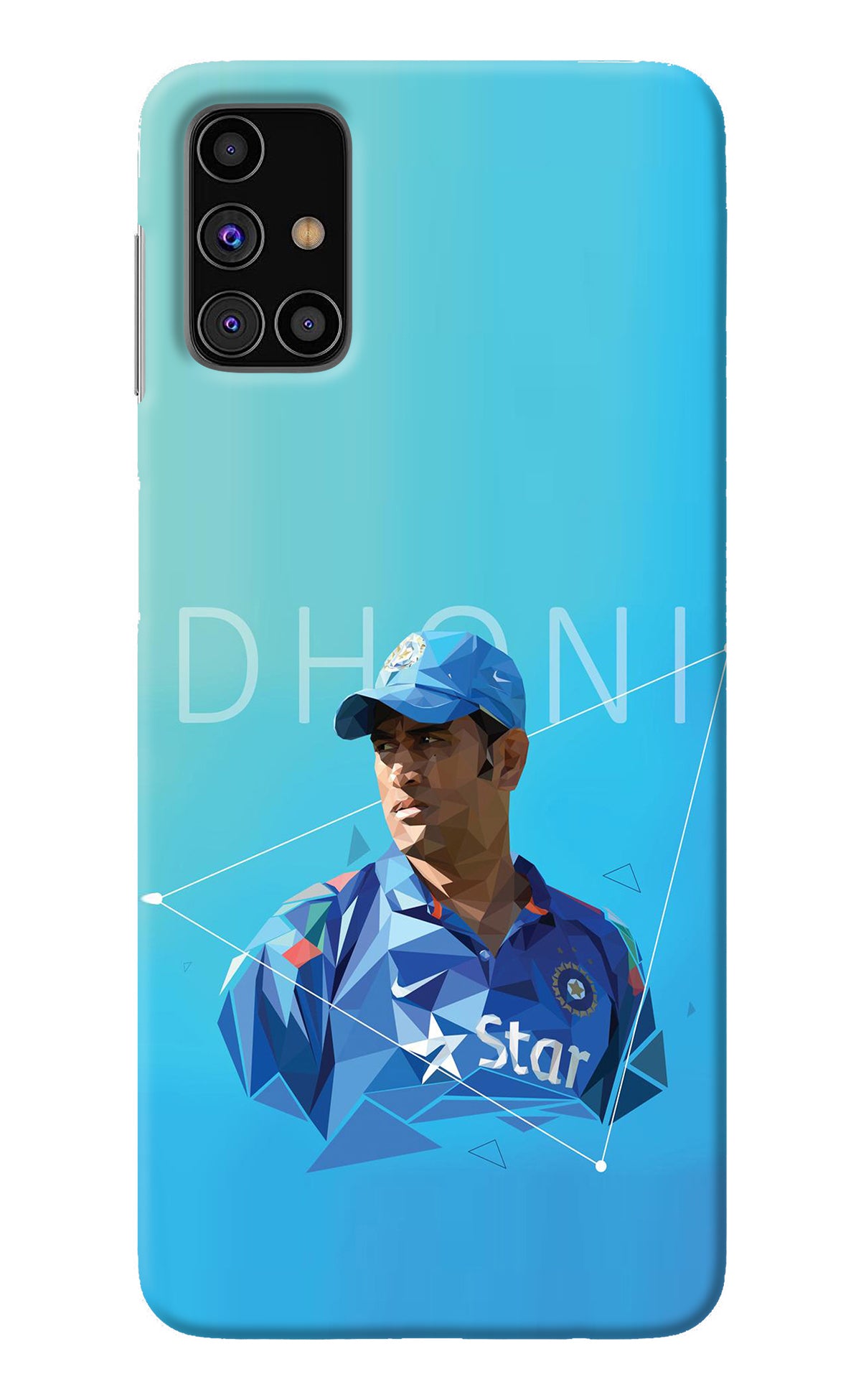 Dhoni Artwork Samsung M31s Back Cover