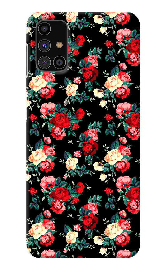 Rose Pattern Samsung M31s Back Cover