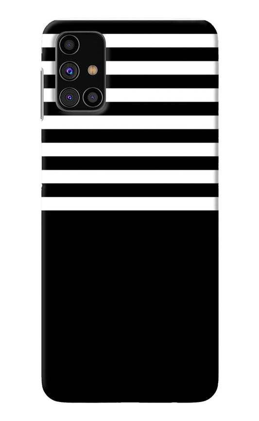 Black and White Print Samsung M31s Back Cover
