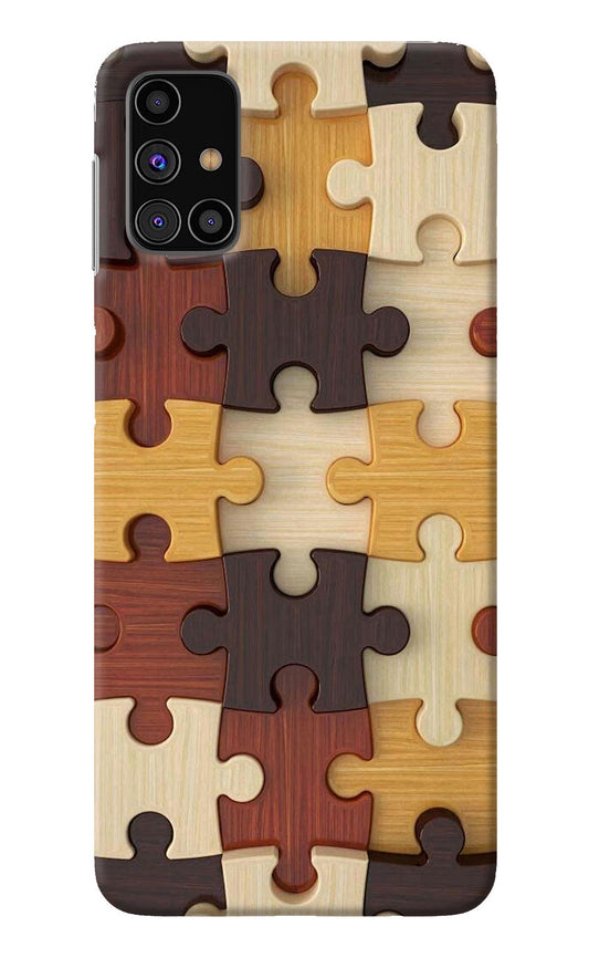 Wooden Puzzle Samsung M31s Back Cover