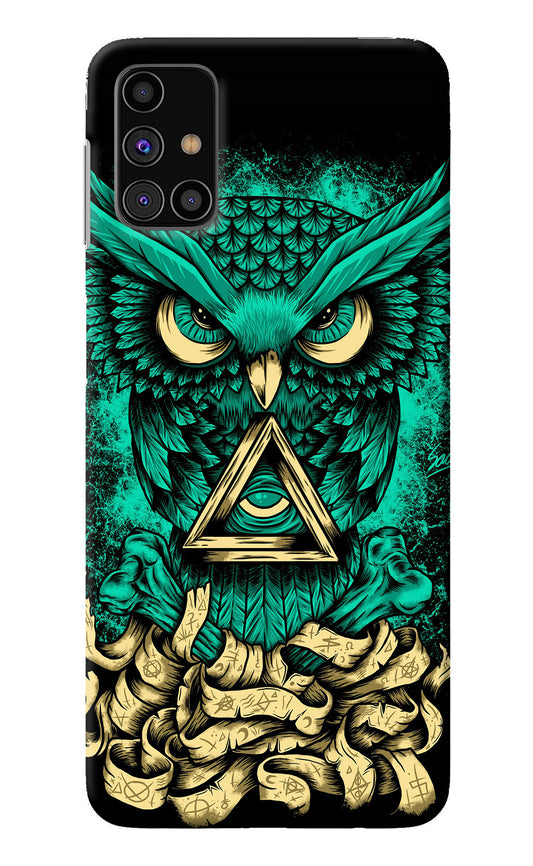 Green Owl Samsung M31s Back Cover