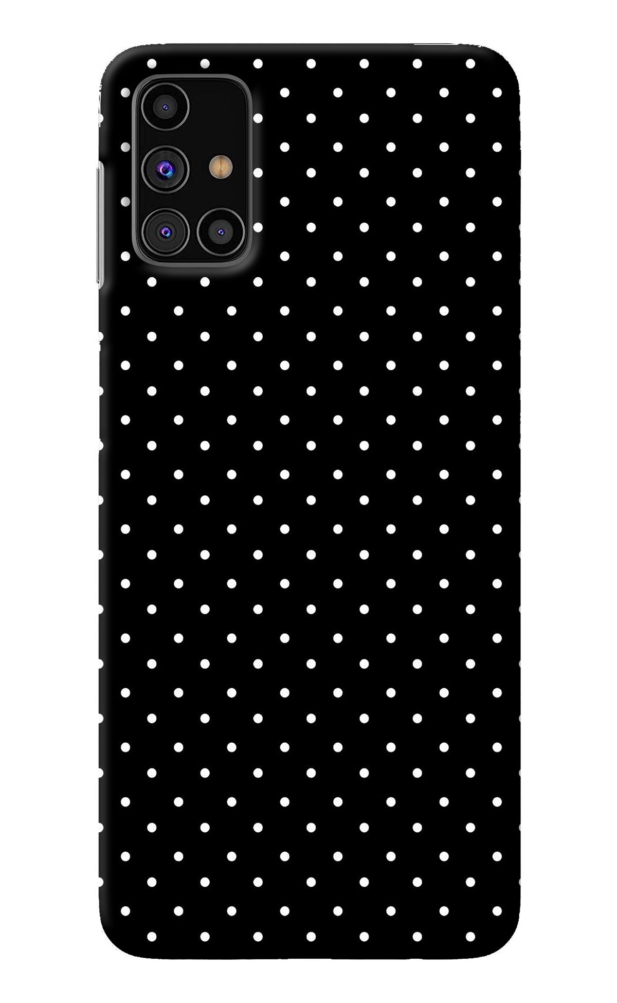 White Dots Samsung M31s Back Cover