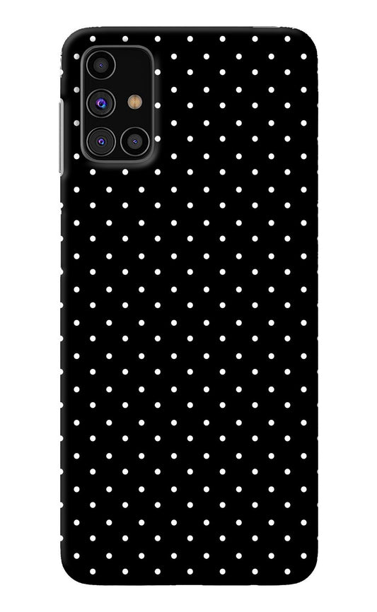 White Dots Samsung M31s Back Cover