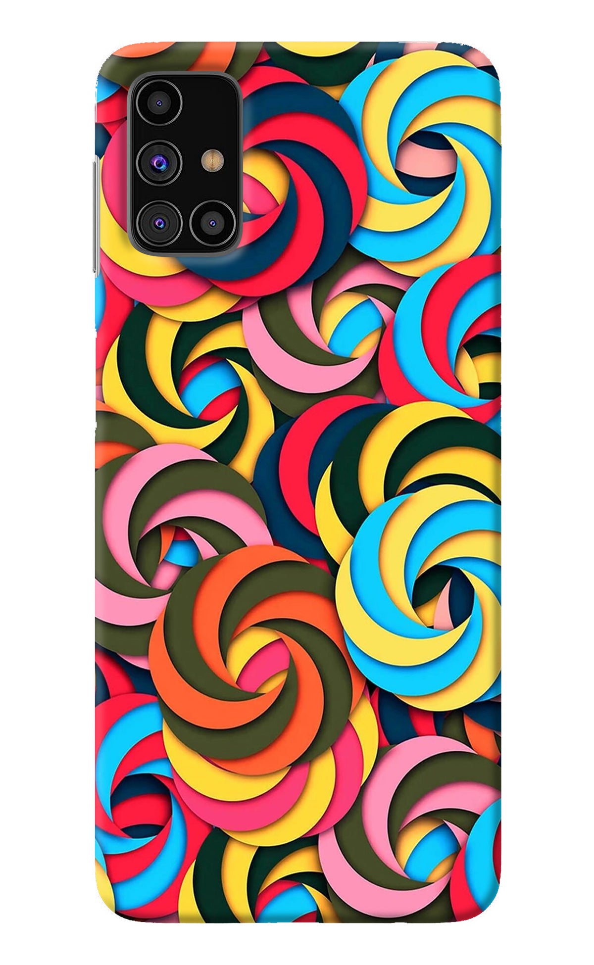 Spiral Pattern Samsung M31s Back Cover