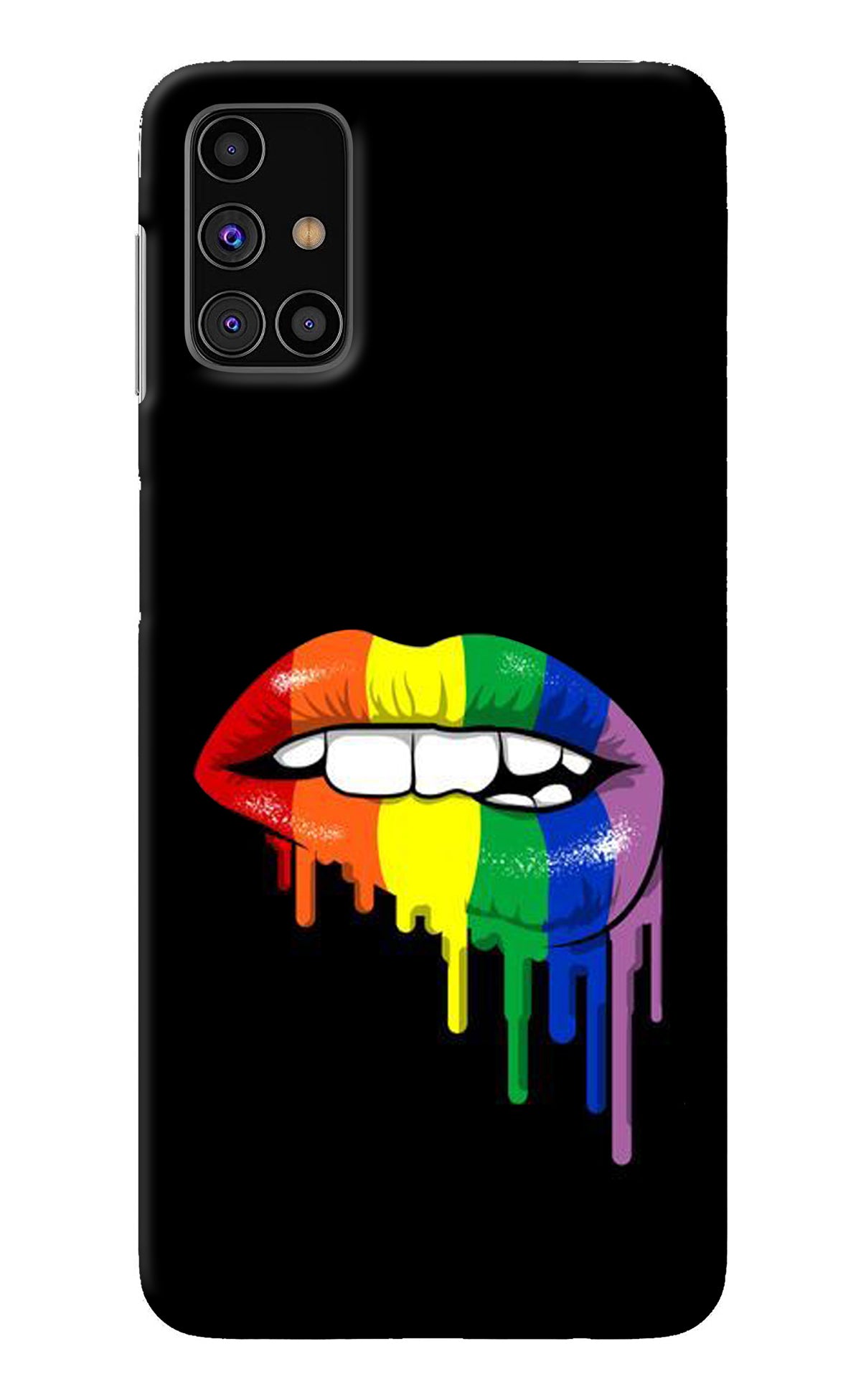 Lips Biting Samsung M31s Back Cover