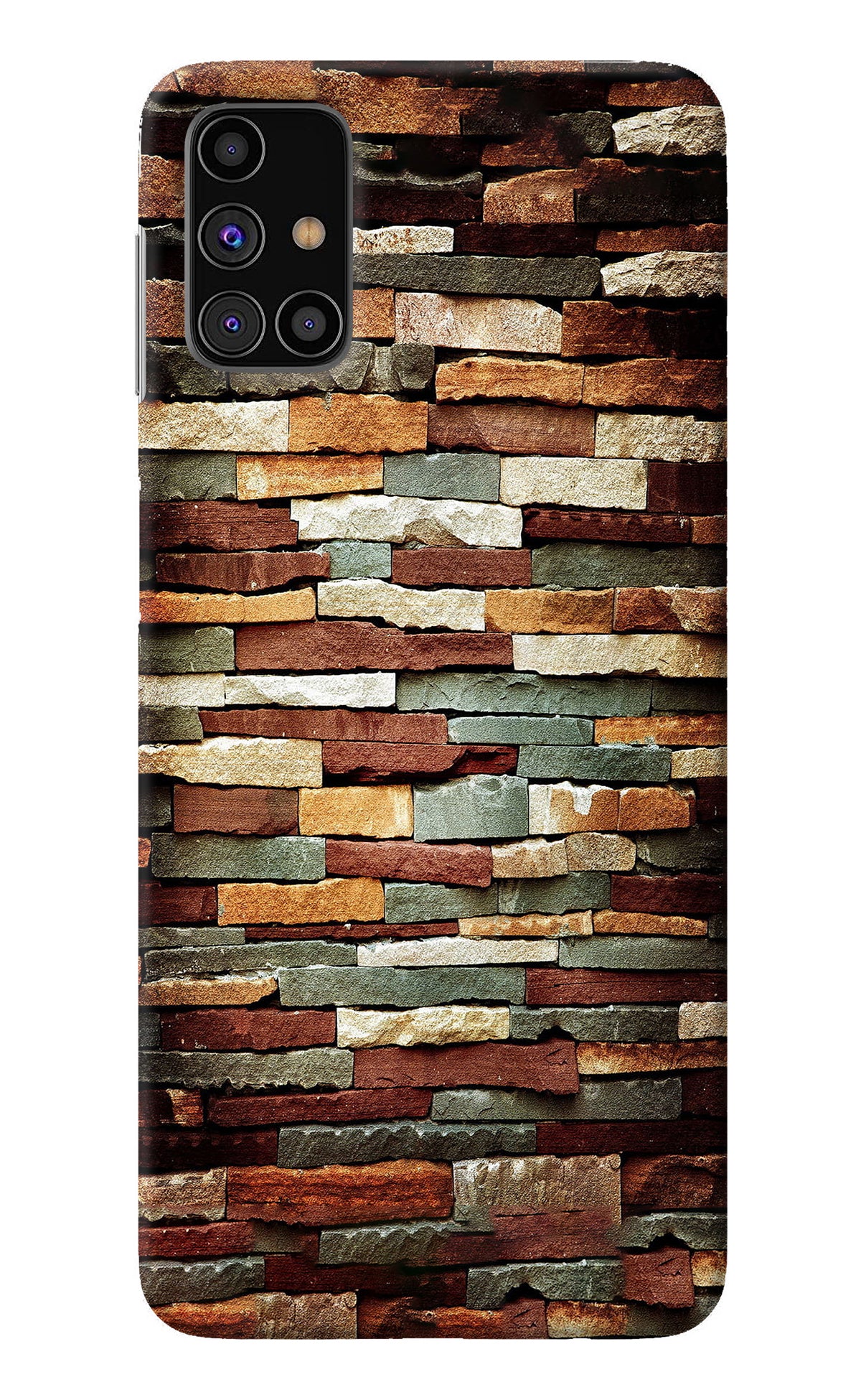 Bricks Pattern Samsung M31s Back Cover