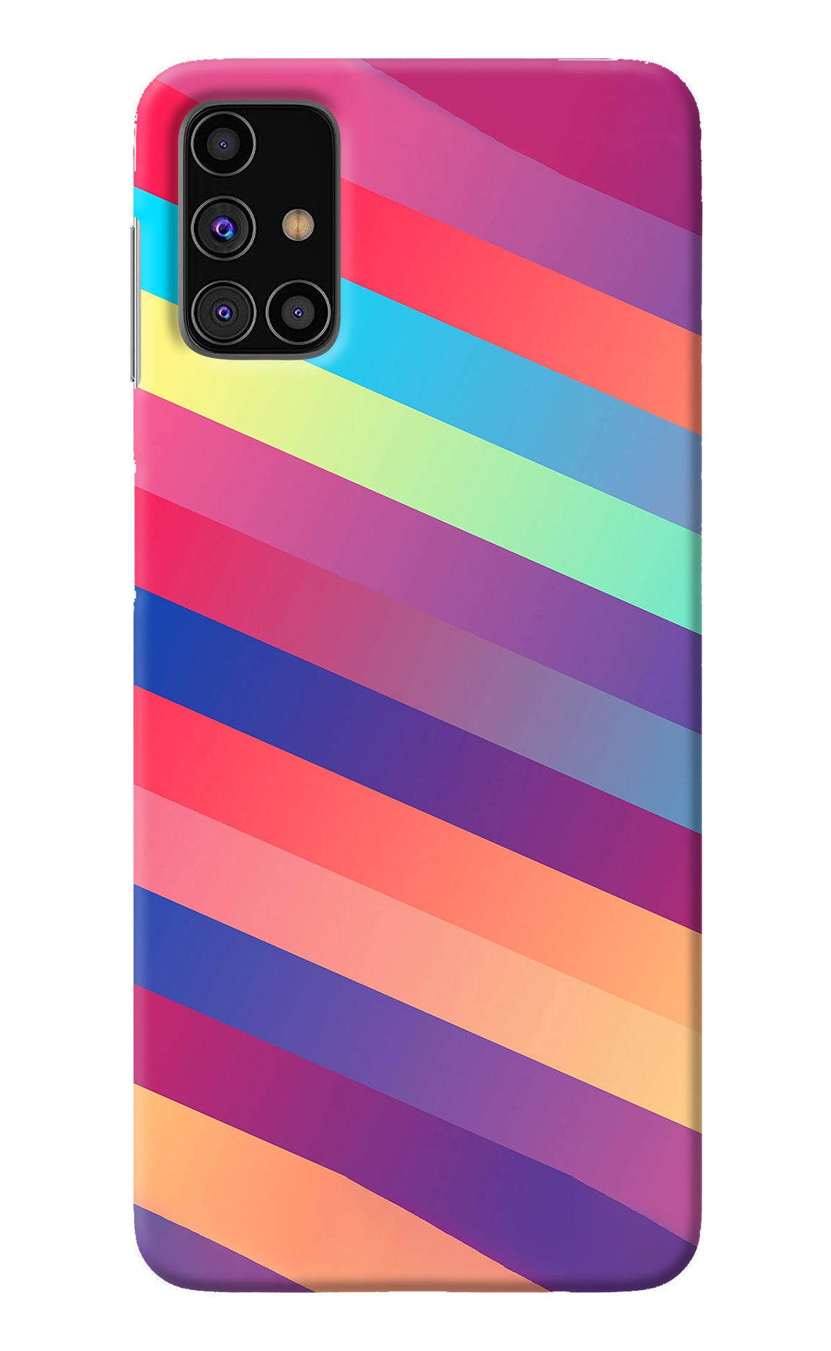 Stripes color Samsung M31s Back Cover