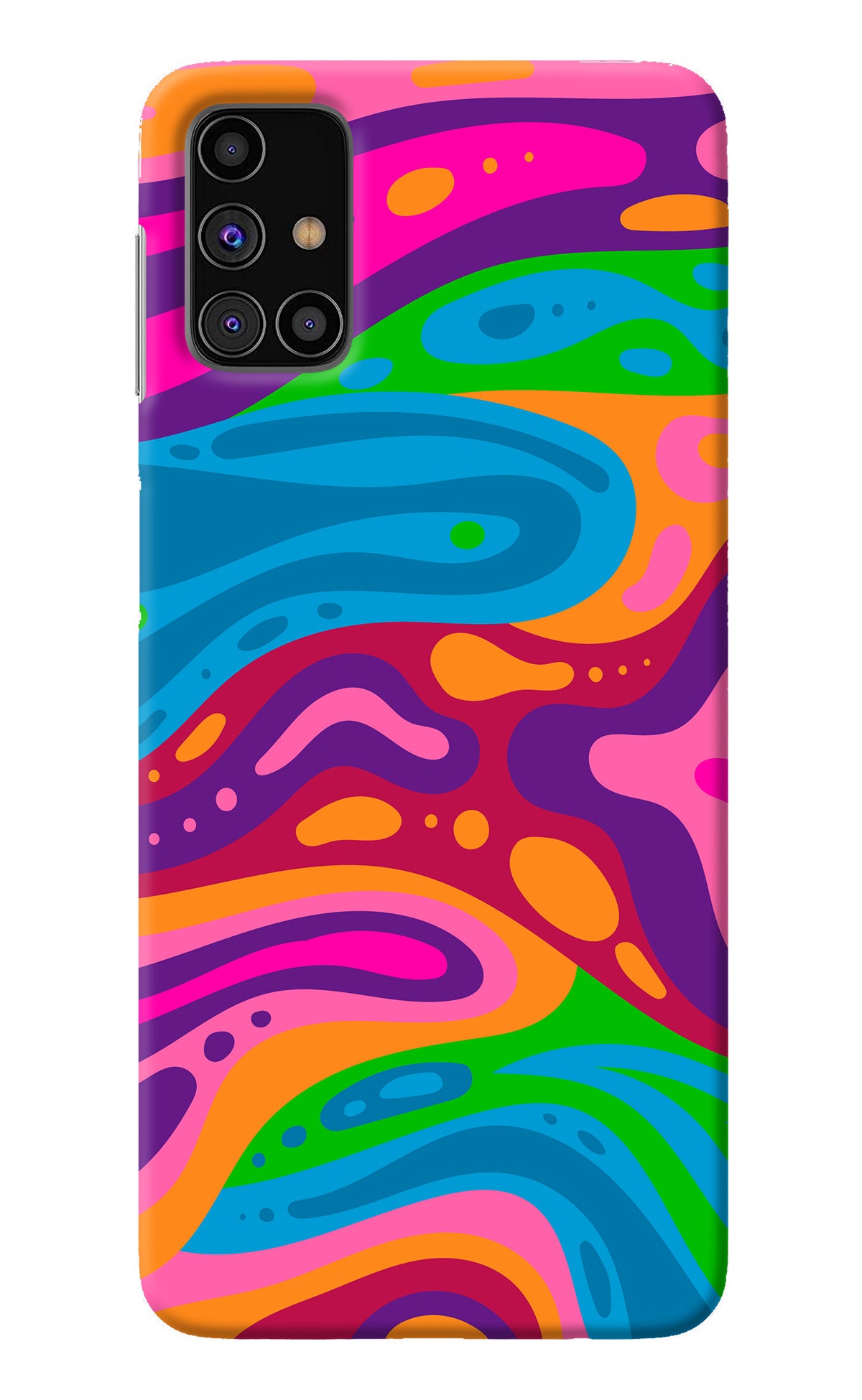 Trippy Pattern Samsung M31s Back Cover