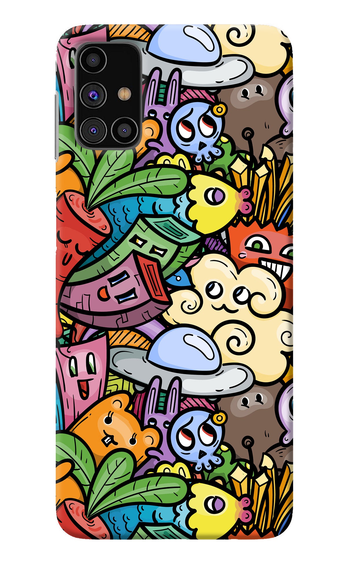 Veggie Doodle Samsung M31s Back Cover