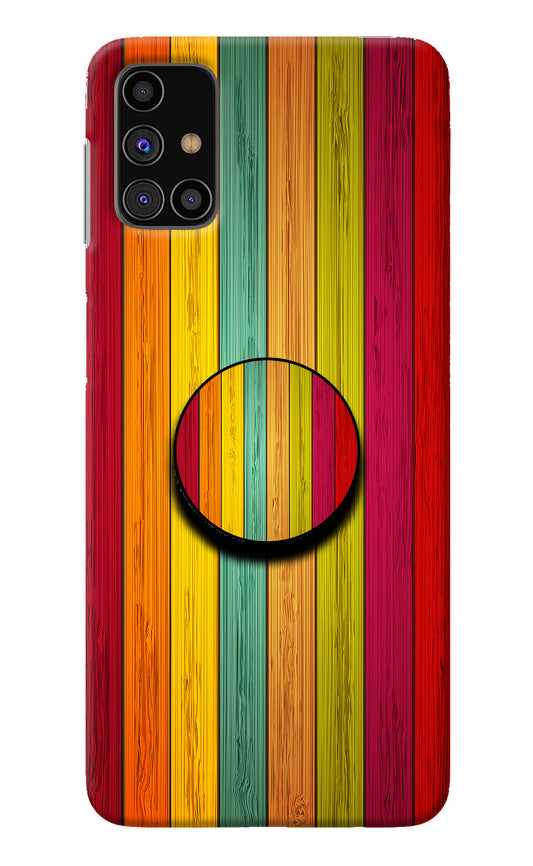 Multicolor Wooden Samsung M31s Pop Case