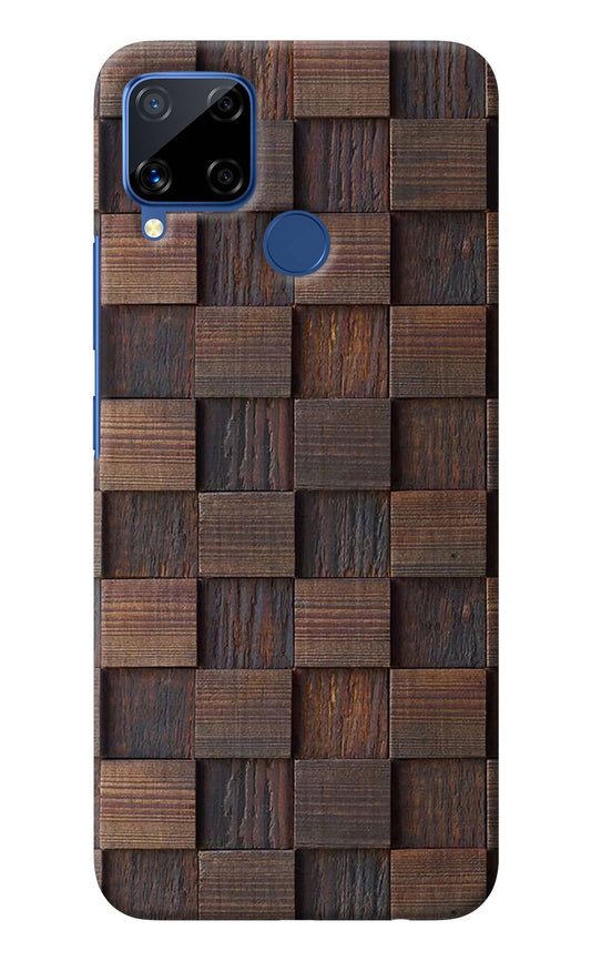 Wooden Cube Design Realme C15 Back Cover