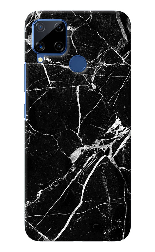 Black Marble Pattern Realme C15 Back Cover