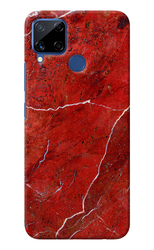 Red Marble Design Realme C15 Back Cover