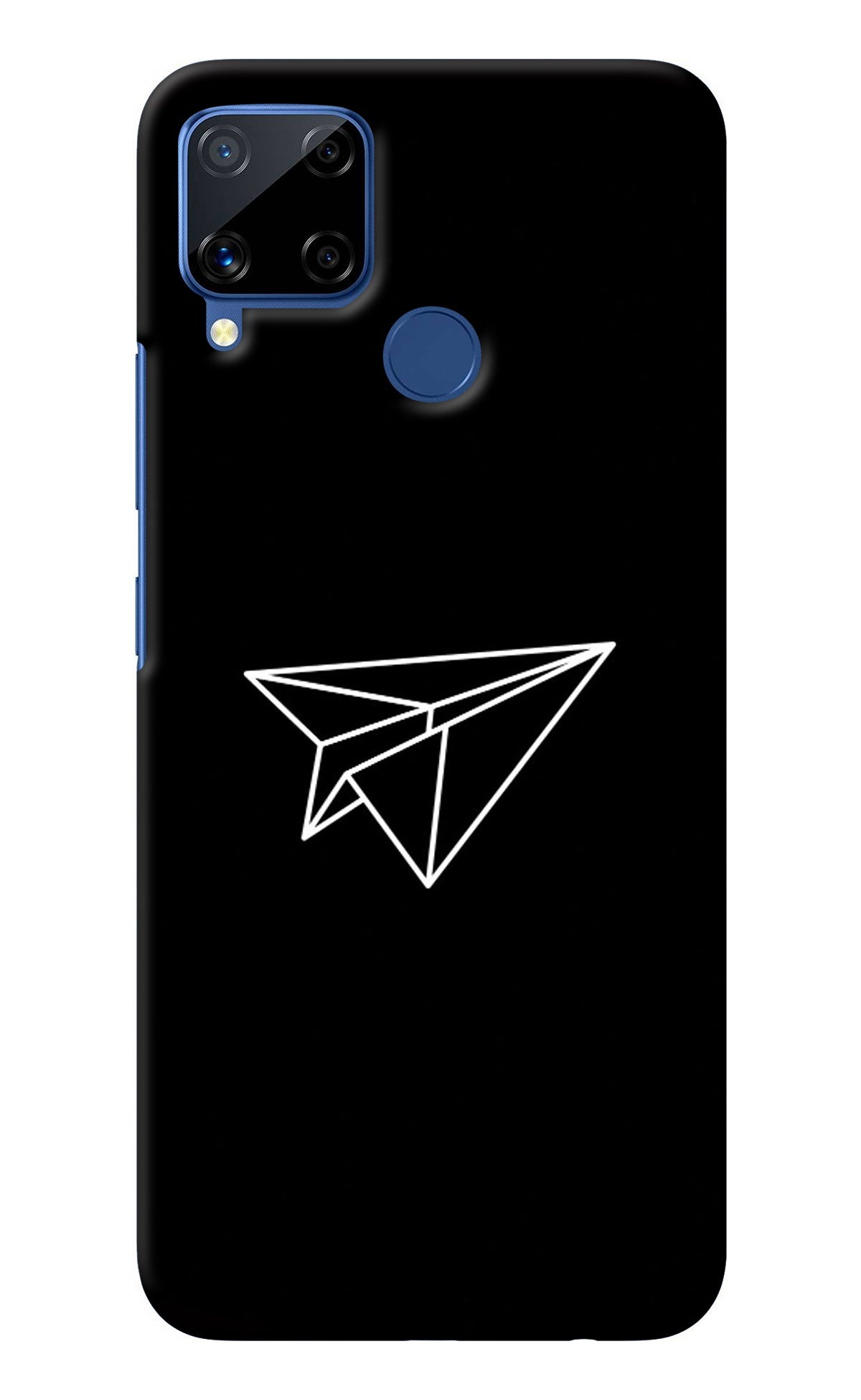 Paper Plane White Realme C15 Back Cover