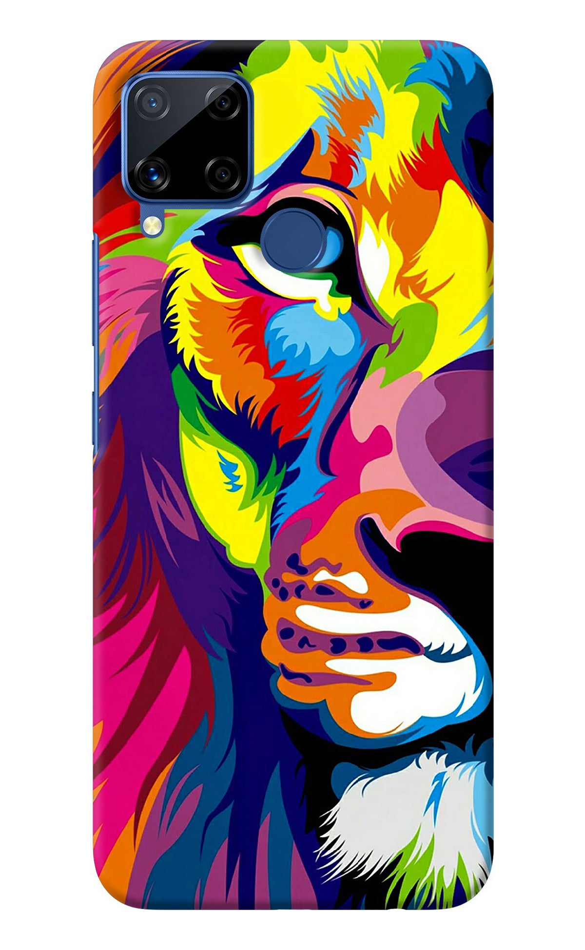 Lion Half Face Realme C15 Back Cover