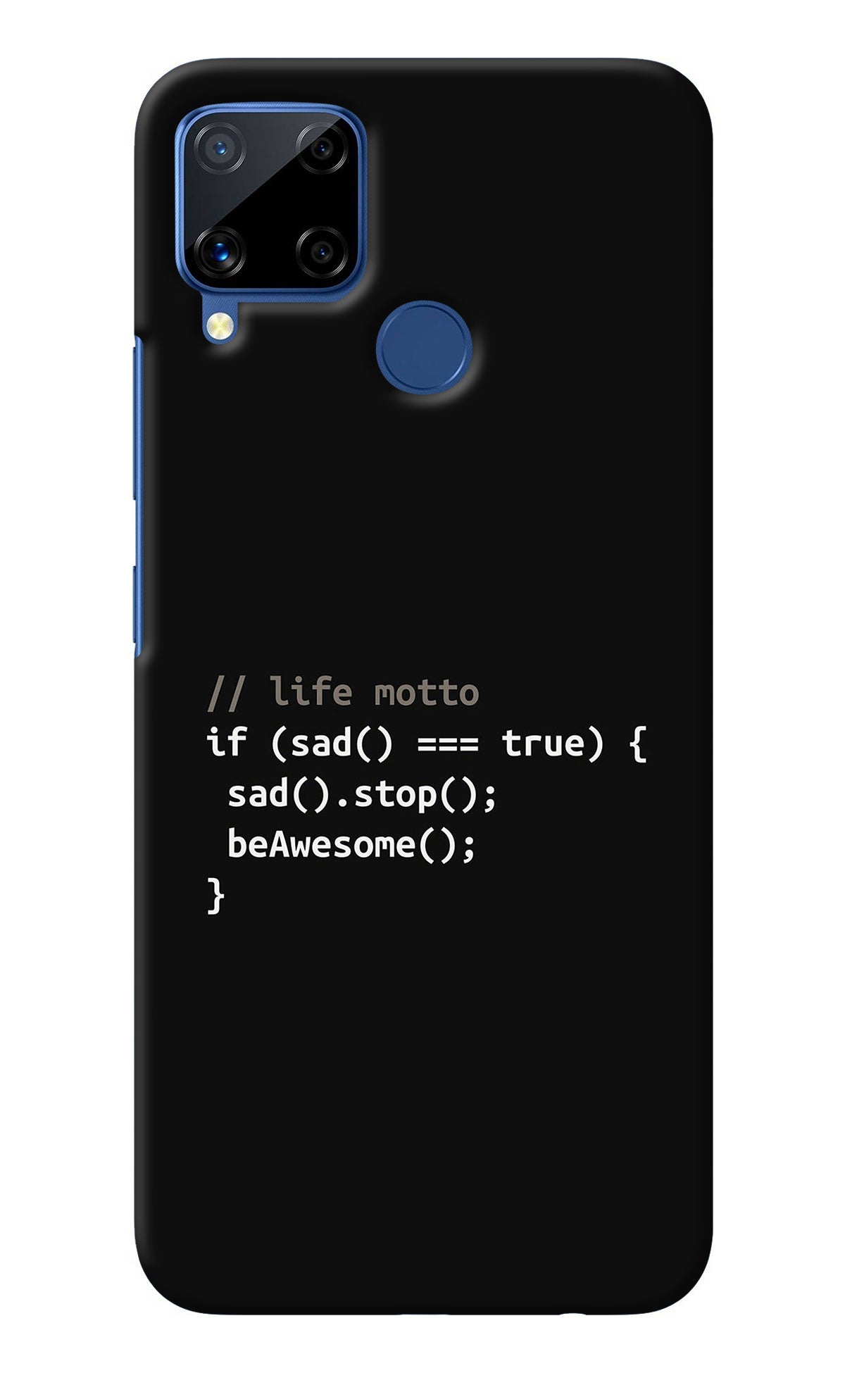 Life Motto Code Realme C15 Back Cover