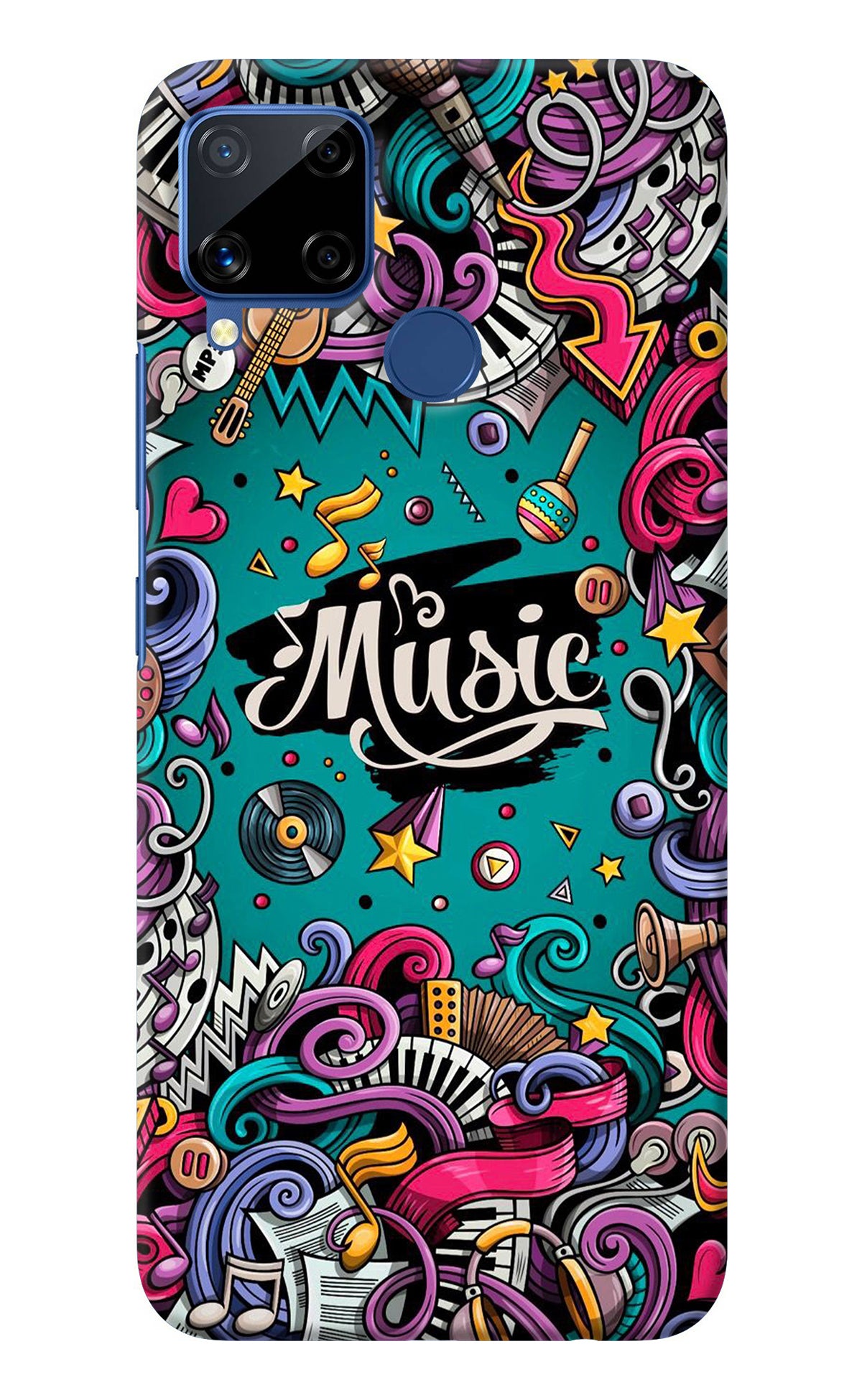 Music Graffiti Realme C15 Back Cover