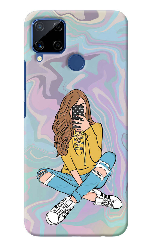 Selfie Girl Realme C15 Back Cover