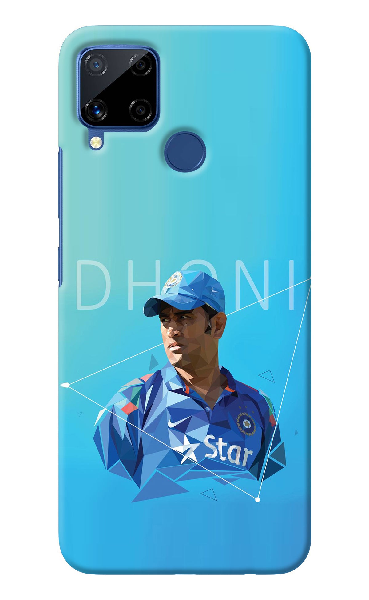 Dhoni Artwork Realme C15 Back Cover