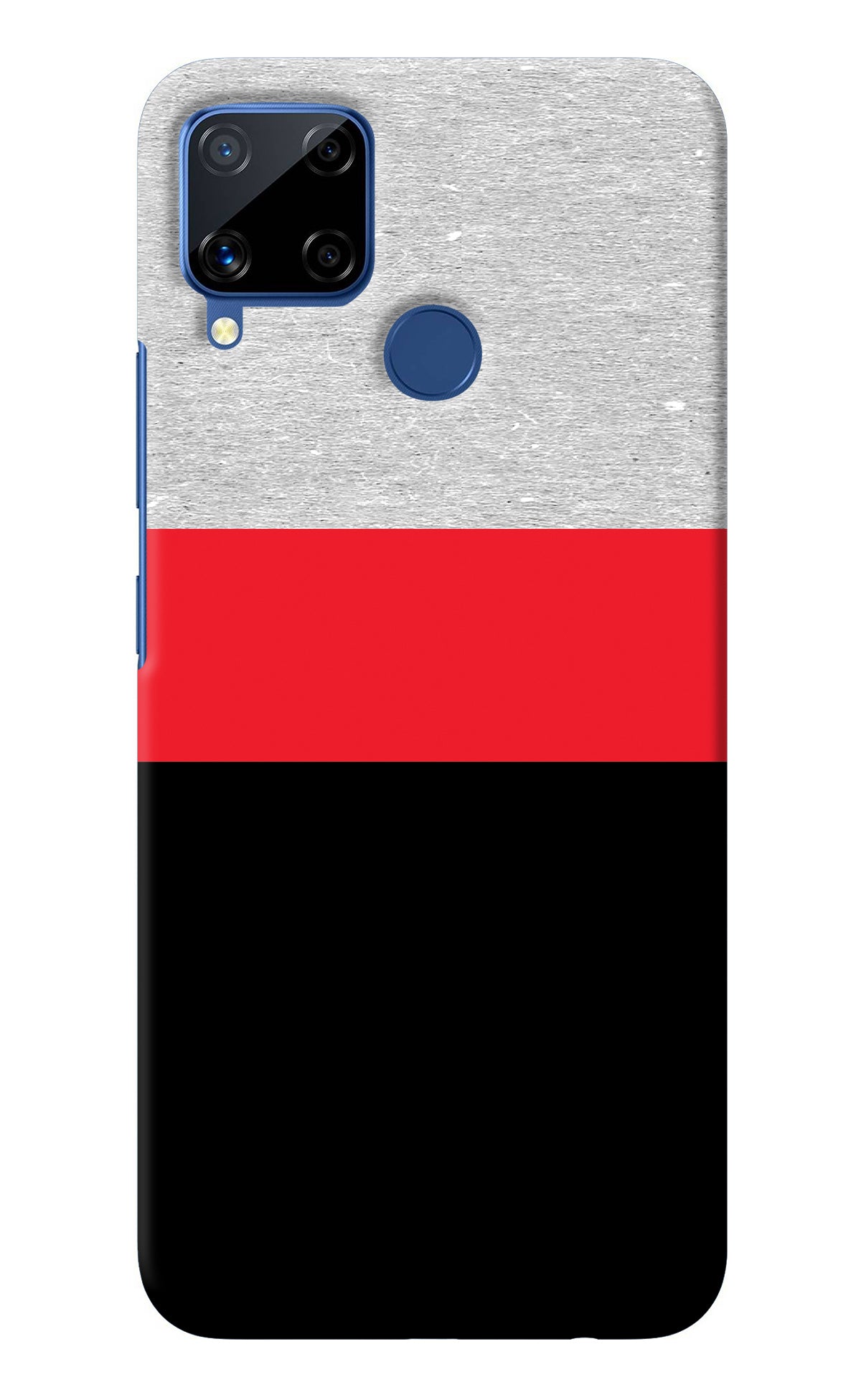 Tri Color Pattern Realme C15 Back Cover