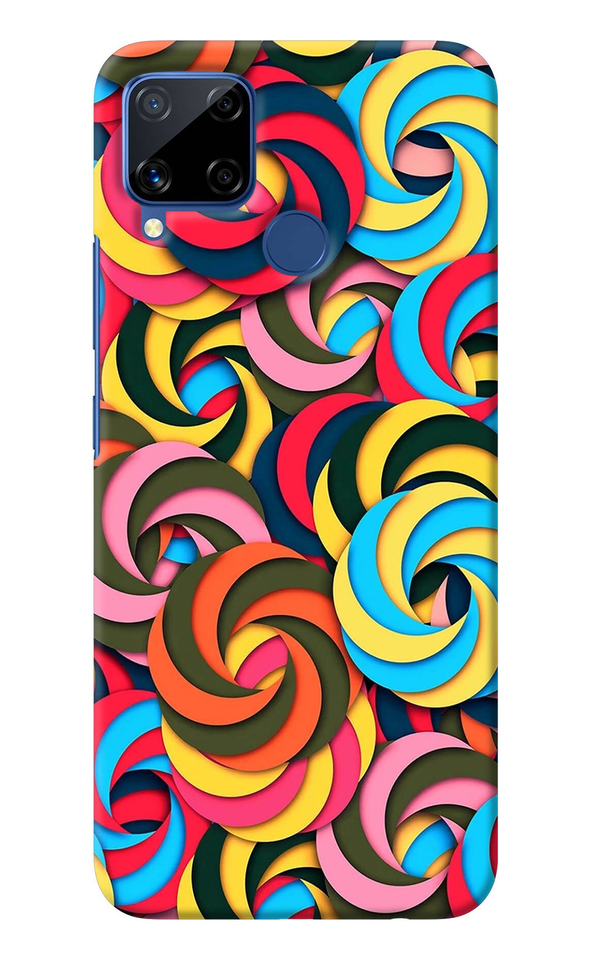 Spiral Pattern Realme C15 Back Cover