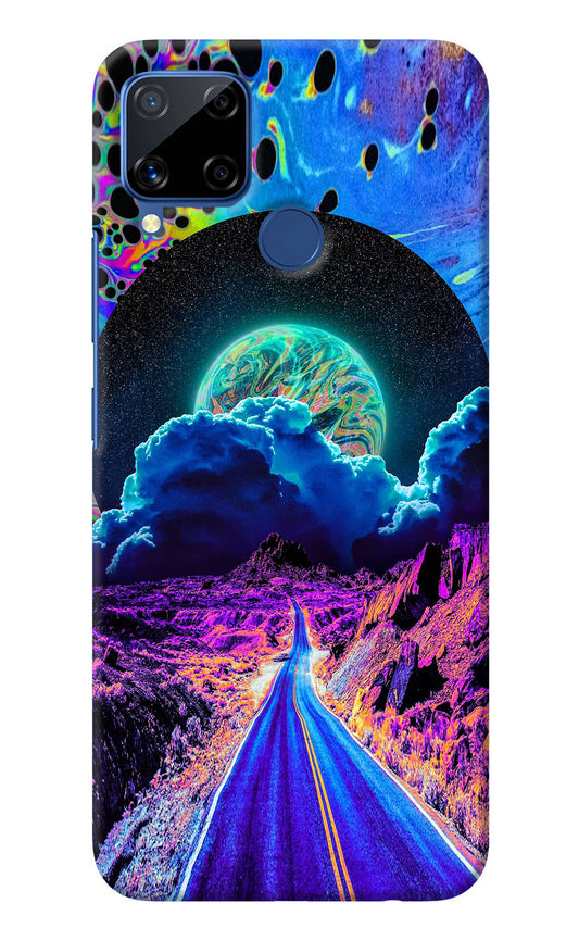 Psychedelic Painting Realme C15 Back Cover