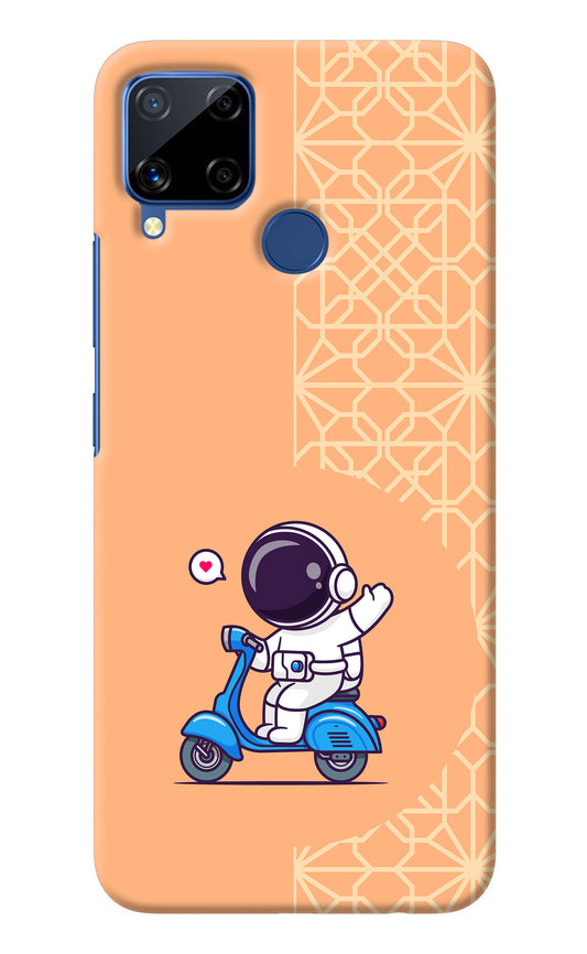 Cute Astronaut Riding Realme C15 Back Cover