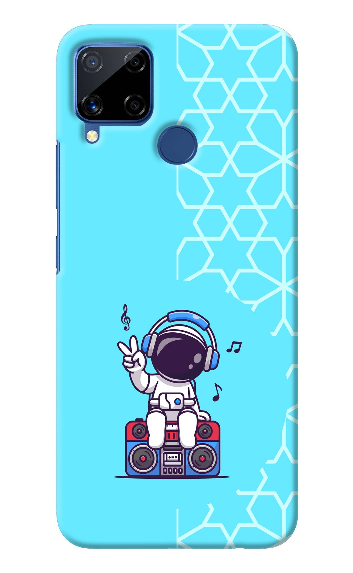 Cute Astronaut Chilling Realme C15 Back Cover