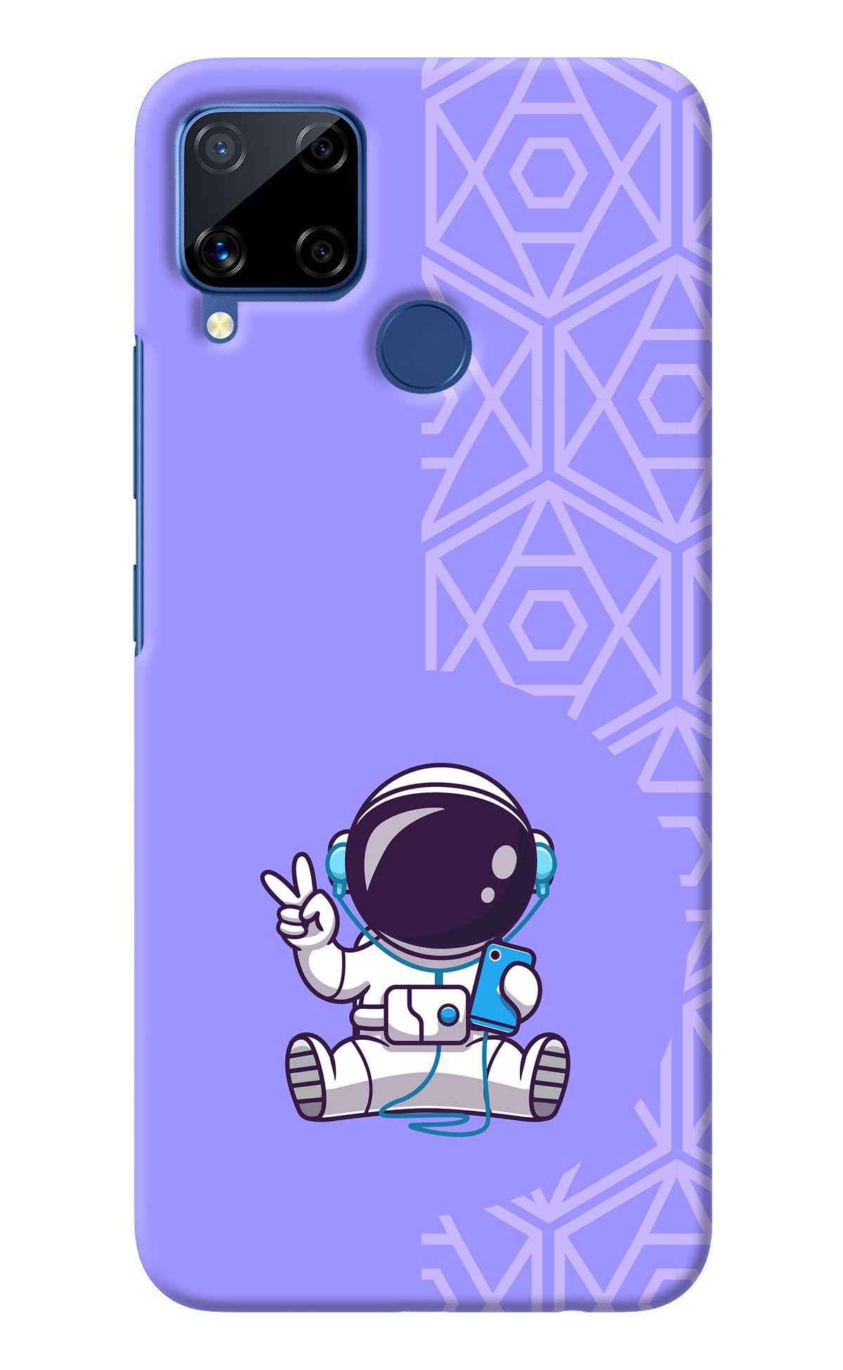 Cute Astronaut Chilling Realme C15 Back Cover